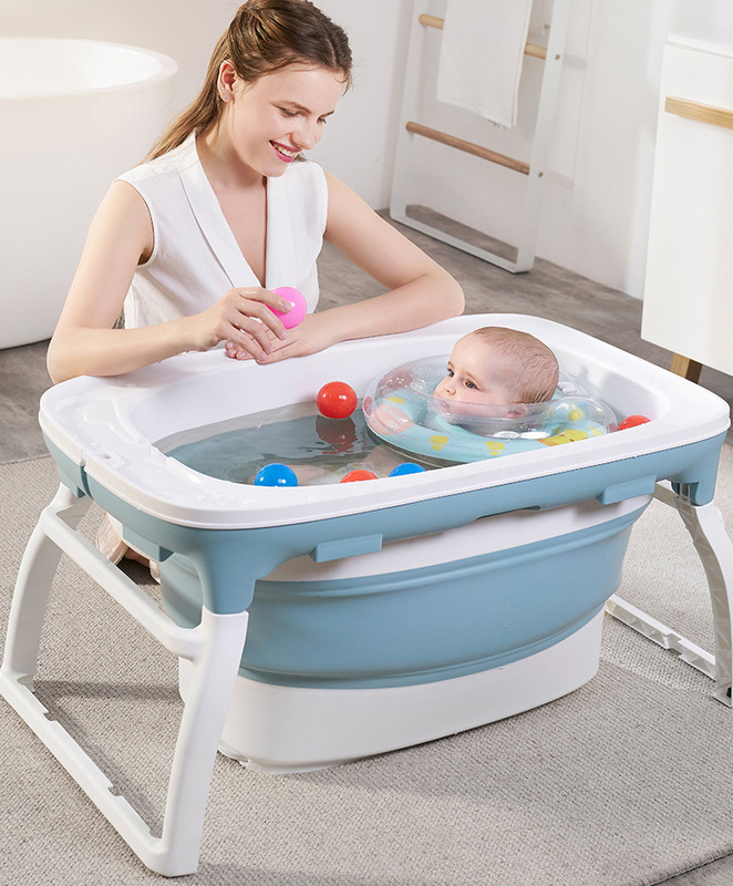 Silicone infant baby folding bathtub Foldable Bathtub For Baby