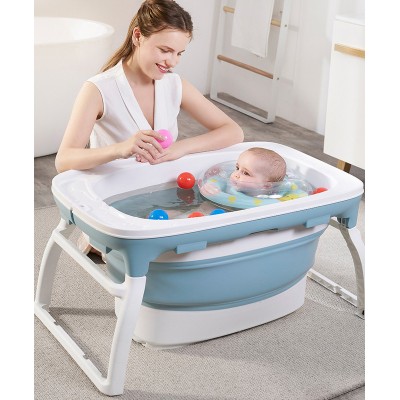 Silicone infant baby folding bathtub Foldable Bathtub For Baby